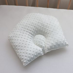 Oreillers Quatre Saisons Couleur Unie Creux Coton borns Façonner Oreillers Doux Respirant Anti-apnée Coussin D'allaitement Accessoires Pour Bébés 230516