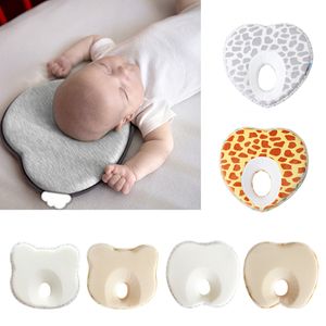 Pillows Infant Anti Roll Toddler Pillow Heart Shape Toddler Sleeping baby head Protect born Almohadas Baby Bedding 230421