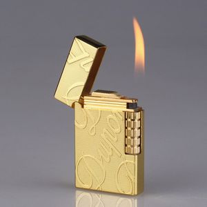 Ping son briquet meule briquets créatifs torche hommes métal gaz gonflable Butane flamme briquet pour cadeau