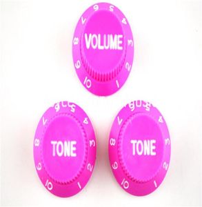 Pink 1 volumen2 perillas de tono perillas de control de guitarra eléctrica para guitarra de estilo Fender Strat