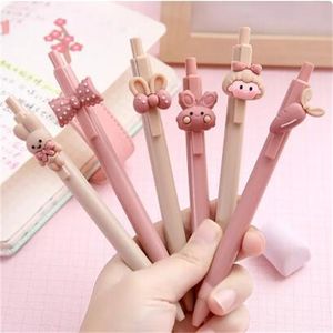 Bolígrafo rosa bonito Kawaii, papelería para aprender, prueba de presión, examen, firma, suministros escolares, accesorios de oficina