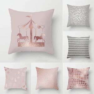 Pink Geométric Print Decor Cover Cover Mouading Party Sofa Office Soutr El Cushion Modern Light Luxury Home 240411