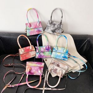 HBP diseñador bolsos de hombro pequeño bolso de mano crossbody pu cuero de alta calidad colorido monedero bolso moda mujer niña compras lindo Tie Dye PS092401