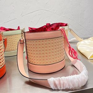 Pink sugao mujer hombro bandolera bolsos bolsos diseñador de lujo tejido Basket Bag bolsillo moda cubo bolsas de calidad superior bolso de compras monedero 4 color wxz-0803-155
