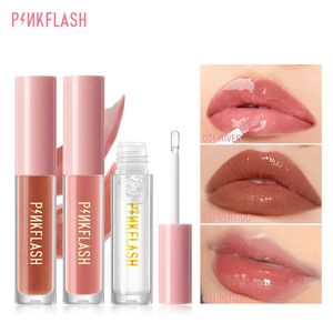 PINKFLASH Brillo de labios Base Gel Ever Glossy Moist Lip's Tint Shine Shimmer Clear Lipgloss High Hydrate Refresh Cuidado de la piel