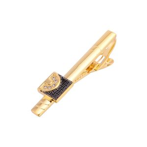 Alfileres y clips Abrazaderas de barra de oro para hombres Broches de clip de alfiler de corbata dorados clásicos Regalos de negocios Joyería de boda para invitados