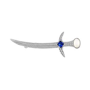 Alfileres, broches 2021 tendencia personalidad broche de cobre exquisita espada justicia encarnación Zircon Pin regalo de joyería de alta calidad