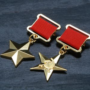 Broches et broches, ensemble de 2 pièces, copie de la médaille du héros de l'urss et du travail socialiste, commande 230411