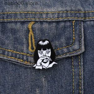 Pins Broschen Kreatives neues Produkt Gothic Punk-Stil Kleines Mädchen Kopf Bild Fantastische Büste Pin T230605