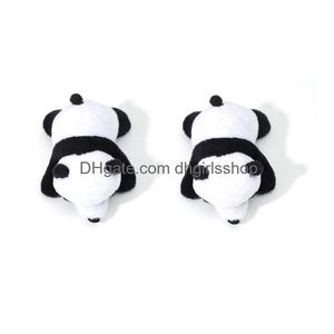 Broches broches mignonnes 10 cm adorables panda en peluche peluche toys poupées pour l'anniversaire de la fête de Noël anniversaire petit pendentif broche dr dhote