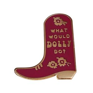 Pins Broches Dolly Parton Cowboy Boot Enamel Pin I Will Always Love You Jolene Coat Of Many Colors Western Cowgirl Country Music B Dhjaz
