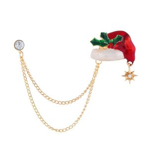 Broches Broches Exquise Broche De Noël Chaîne Bonhomme De Neige Bas Santa Chaussettes De Noël Chapeau Strass Pour Femmes Cadeau Spille Drop Livraison J Dhgab