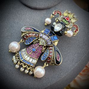 Pins Broches Craft hecho a mano Diamante checo Conjunto completo con broche de borla vintage de diamante 230815