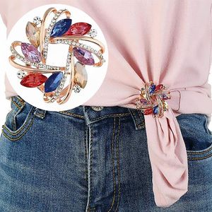 Alfileres, Broches Impresionantes Cristales de colores mezclados Accesorios de ropa para mujer Pin Broche Diseño Camisa de mujer Hebilla Broche