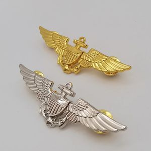 Alfileres Broches US Navy-Marines Pilot Metal Wings Pin Badge Broche Militar 231208