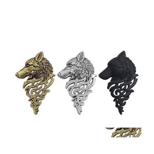 Broches Broches Vintage tête de loup Broche bijoux haut de gamme unisexe pour femmes hommes costume animal collier boucle ardillon Collection Broche Drop Del Otpth