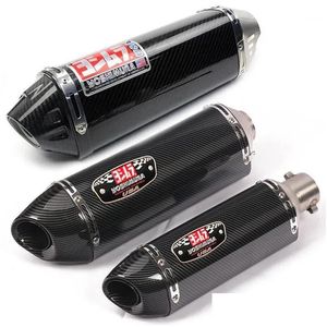 Tubo De Escape Dvr Para Coche, Motocicleta De 51 Mm Para Silenciador Yoshimura, Escape De Acero De Fibra De Carbono Falso, Moto Pitbike Benelli Trk 502 Cb650 Drop