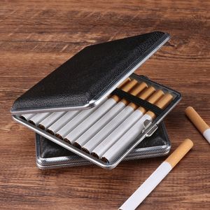 Pipe spot étui à cigarettes en cuir 20 pièces. emballé avec une sangle fendue boîte de rangement pour cigarettes pour hommes étui à cigarettes indépendant résistant au vent