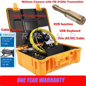 Caméra d'inspection de vidéosurveillance de Pipeline, localisateur d'émetteur 512Hz, clavier de compteur de câble, carte SD de 8 go, Endoscope de tuyau industriel 710DNLKC