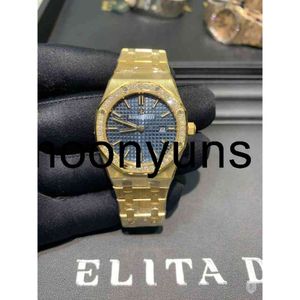 Piquet Audemar Luxury Mens Mechanical Watch AIBI Roya1 0ak Gold Diamond Tabla automática 15451BA 1256BA.01 Swiss Watches Brand Wallwatch de alta calidad