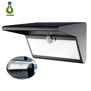 Lámpara LED de pared con Sensor de movimiento PIR, energía Solar, luz para exteriores, 46LED, 800lm, para calle, jardín, puerta, camino, patio, cerca, Patio, seguridad