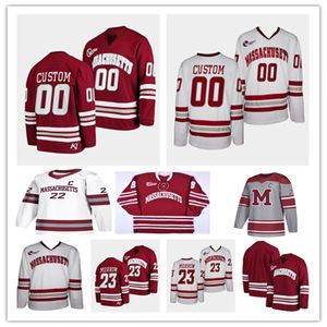 Maillot de hockey universitaire Massachusetts Minutemen UMass Cale Makar Scott Morrow Jack Musa Lucas Mercuri Ryan Lautenbach Ufko Kenny Connors Aaron Bohlinger Cameron