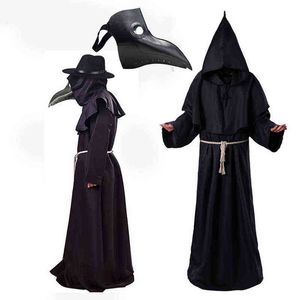 Plague Doctor Costumes Plague Doctor Masque Black Death Witch Cosplay Masque Costumes d'Halloween pour hommes adultes Steam Punks Masque H220803