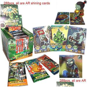 Plant Zombies Cartes brillantes Flash Board Card Vs Table Ar Jeu Album Collections Jouets pour enfants Cadeaux G220311 Drop Delivery Dhtw3