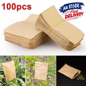 Jardinières Pots 100 pièces papier Kraft graine enveloppe de protection sacs de rangement Mini enveloppes paquets jardin maison