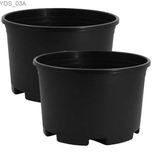 Pots de jardinières 2 pièces Pots d'intérieur en plastique plantes de pépinière Squat Extra grands arbres jardinières jardinières plantation de fleurs grand 240325