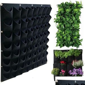 Planteurs Pots 36/72 POCHETS GREEN SAG SAG MUR MUR PLANGE SAGS PLANTER VERTICAL VEGELIER VIVANT OUTL