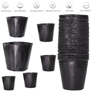 Jardinières Pots Autres fournitures de jardin 5100pcs 16 tailles Bol de plantation de semis en plastique noir Pot de pépinière Nutrition Sac de culture Boîte de récipient de légumes de jardin 230327