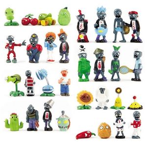 Figuras de acción de personajes de juegos PVZ, modelos de exhibición de PVC, juguetes, 8 unidades/lote, 1,5-3 pulgadas