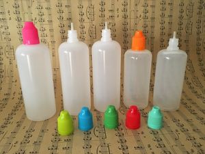 Bouteilles vides en plastique pour jus électronique, bouchons à l'épreuve des enfants, pointes d'aiguille longues et fines, bouteilles de cigarettes, bouteille de 120ml