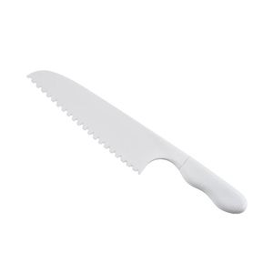 Cuchillo de fruta de plástico para niños, cuchillo de cocina para ensalada de lechuga, cortador dentado, cuchillos para pastel DIY, 28,5*5CM