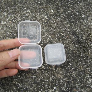 Plastic Portable Clear Transparent Jwelry Cosmetic Boxes Medicine Pill Box Small Square Tablet Case Sundry Storage Holder ZA2139