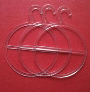 Écharpe en plastique cintre cercle supports supports rond anneau simple avec crochet boucle d'affichage pour Cape Wraps châles serviettes cravate RH1754