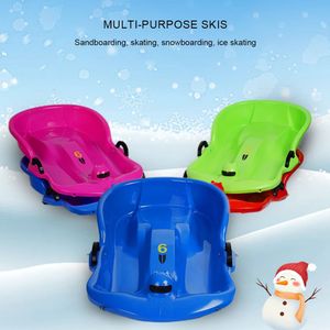 Plastic Snow Sled Sleigh Snower Speeder Sled avec corde pull Toboggan Winter Sledge Kid Snower Scooter pour l'hiver Snow Swed 231227