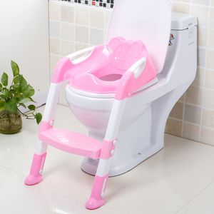 Entraînement de toilette en plastique pour enfants échelle pot siège de toilette anti-dérapant bleu rose sécurité chaise pratique durable vie quotidienne ba17 Q2