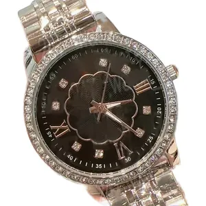 Reloj chapado en oro para mujer, reloj con calendario, batería de cuarzo, diamantes, reloj de diseño, correa de cuero de oro rosa de alta calidad, reloj de pulsera orologio, regalos ajustables sb069 C4