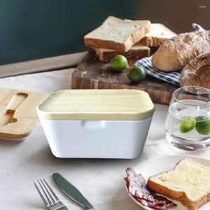Couvercle de plat à beurre en plastique, assiettes, récipient couvert, résistant à la chaleur, rangement de cuisine pour réfrigérateur de comptoir