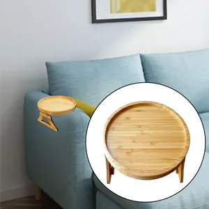 Assiettes Plateau d'accoudoir de canapé moderne - Vaisselle en bois élégante pour et boissons
