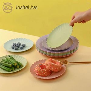 Assiettes en plastique petite plaque ronde gâteau gâteau ménage créatif table de restauration crache d'os de cuisine à os de la cuisine