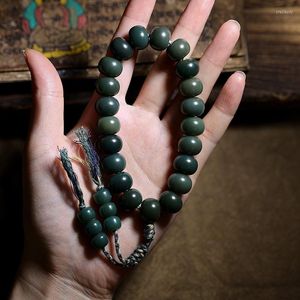 Plaques Substitut Mâle Graine Bracelet Blanc Jade Bodhi Changement De Couleur Racine Gradient Bouddha Perles En Cuir Pan Yin Vieux Raisin F