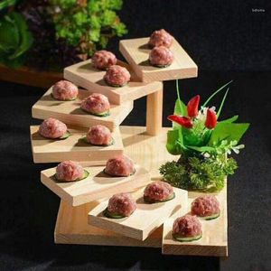 Assiettes Assiette À Sushi Table Cinq Six Échelle À Sept Étapes Cuisine Jigsaw Puzzle Présentoir Snack Rack Vaisselle