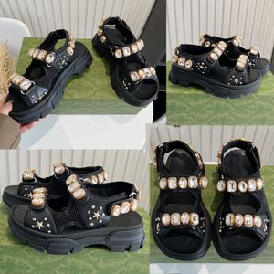 sandalias de plataforma Nuevas sandalias de marca de lujo para mujer Sandalias de estilo punk negro Sandalias cómodas Sandalias de playa de vacaciones clásicas sandalias de tendencia Sandalias de diseñador