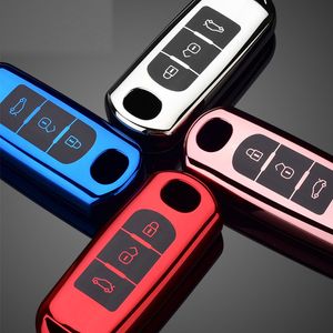 Recubrimiento de TPU Car Key Fob Cover para Mazda 2 3 5 6 CX-3 CX-4 CX-5 CX-7 CX-9 Atenza Axela MX5 Keys Protect Case Auto Key Shell