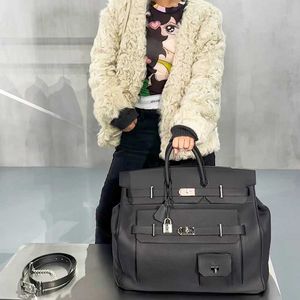 Platinum 50 Designer Handbags Taps Bags 2024 Litchi Pattern Extra Large Bag Unisexe Business Trip Sac à bagages de grande capacité