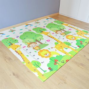 Play Mats 200x180cm Plegable Cartoon Baby Play Mat XPE Puzzle Niños Mat Baby Climbing Pad Niños Alfombra Juegos para bebés Esteras Habitación para niños Juguetes 230313