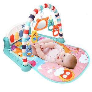 Jouer à Mats Baby Activity Gym Play Mat née 0-12 mois de développement de tapis Soft Rattles Musical Toys Activity Rug pour Toddler Babies Games 231212